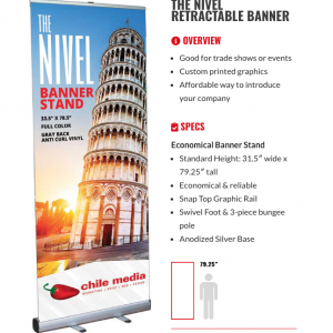 Custom Retractable Banner – Roll-Up Banner Stand for Events From Chile Media
