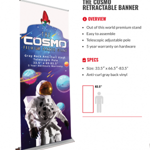 Adjustable Retractable Banner – Custom Roll-Up Display for Events - Chile Media